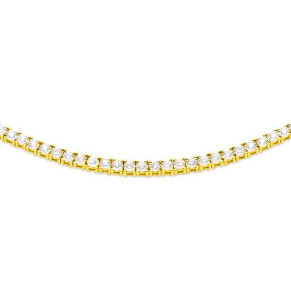 3mm 10K Gold Diamond Tennis Chain