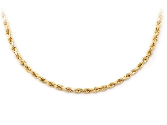 2.5mm 10K Hollow Rope Chain