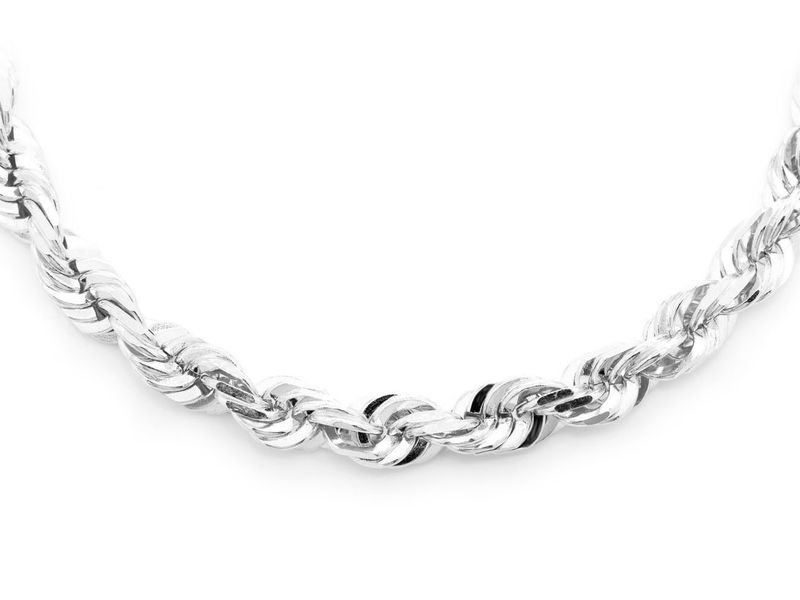 7mm 10K Solid Rope Chain