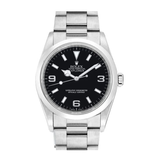 Rolex Explorer 36mm Black Dial Oyster Stainless Steel Watch 114270