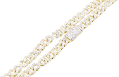 8mm 10K Men’s Iced Out Chain