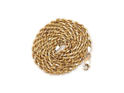 3mm 10K Solid Rope Chain