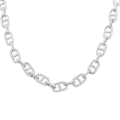 10K White Gold Diamond Necklace