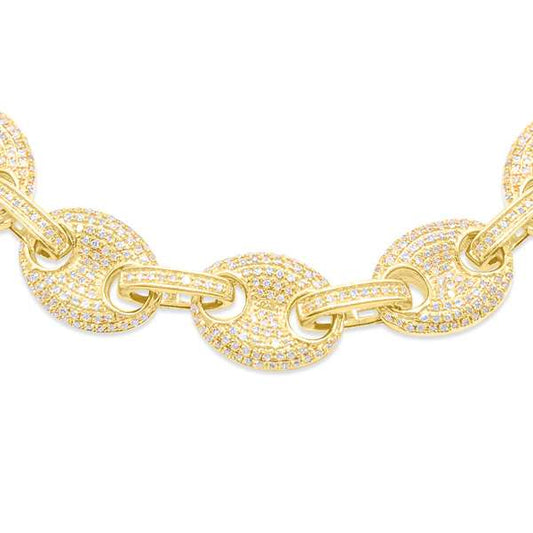 10K Mariner Link Gold Diamond Necklace
