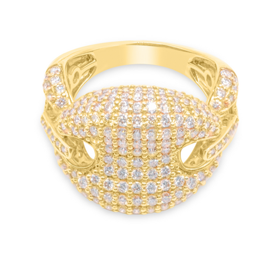 14K Gold Diamond Men's Ring