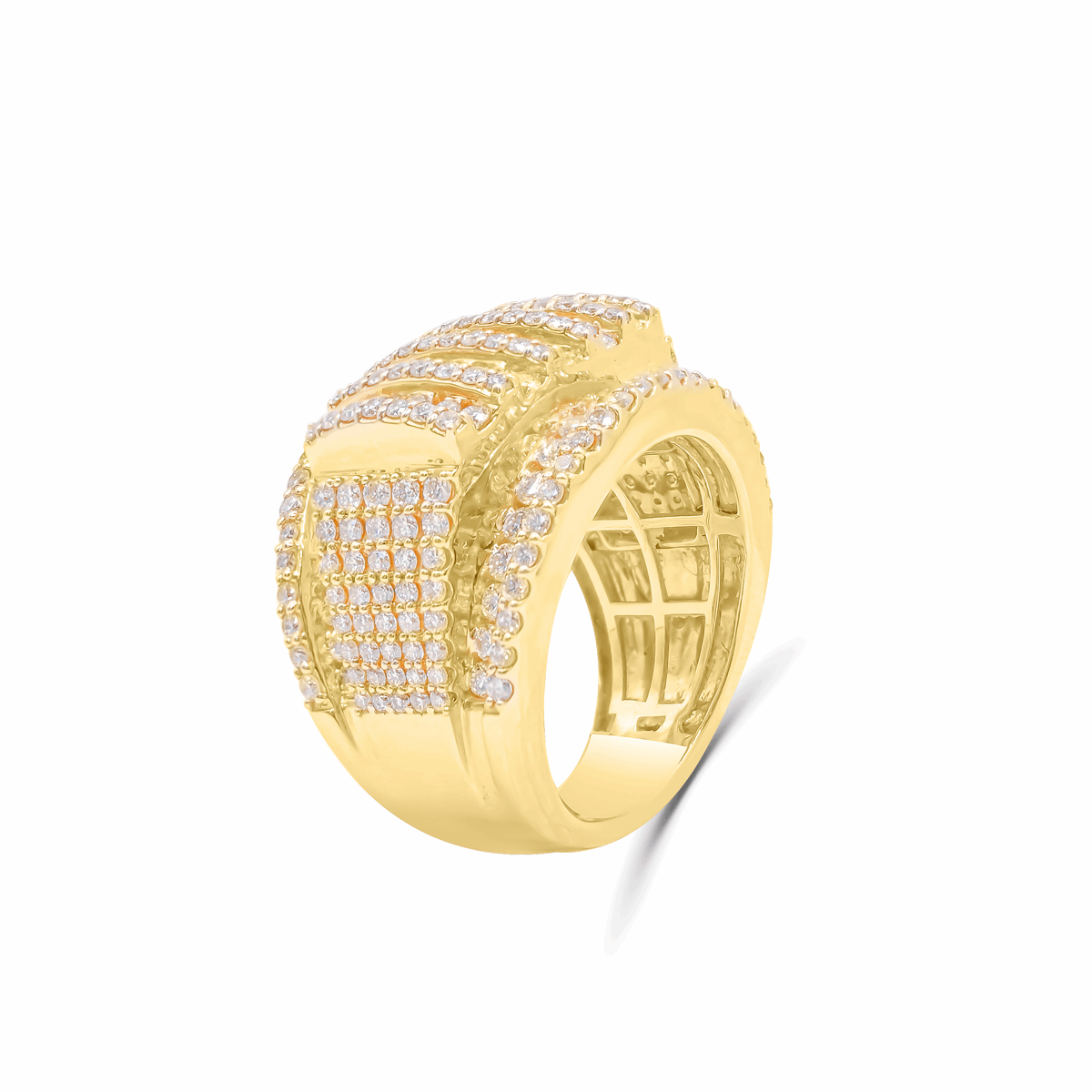 10K Gold Diamond Men's Ring 4.55CT