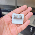 10K White Gold Diamond 0.50 CTW Square Shaped Earring