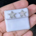 1.00 CTW Moissanite Big Star Stud Earrings 925 Sterling Silver