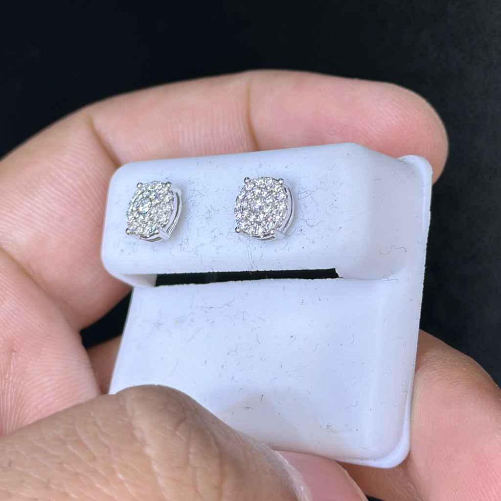 0.50 CTW Moissanite Layered Stud Earrings 925 Sterling Silver