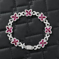 Butterfly Infinity Link Bracelet [4.10CTW] Moissanites in 925 Sterling Silver