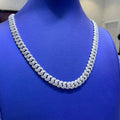 10mm Moissanite Cuban Link Chain [19.94ctw] in 925 Sterling Silver