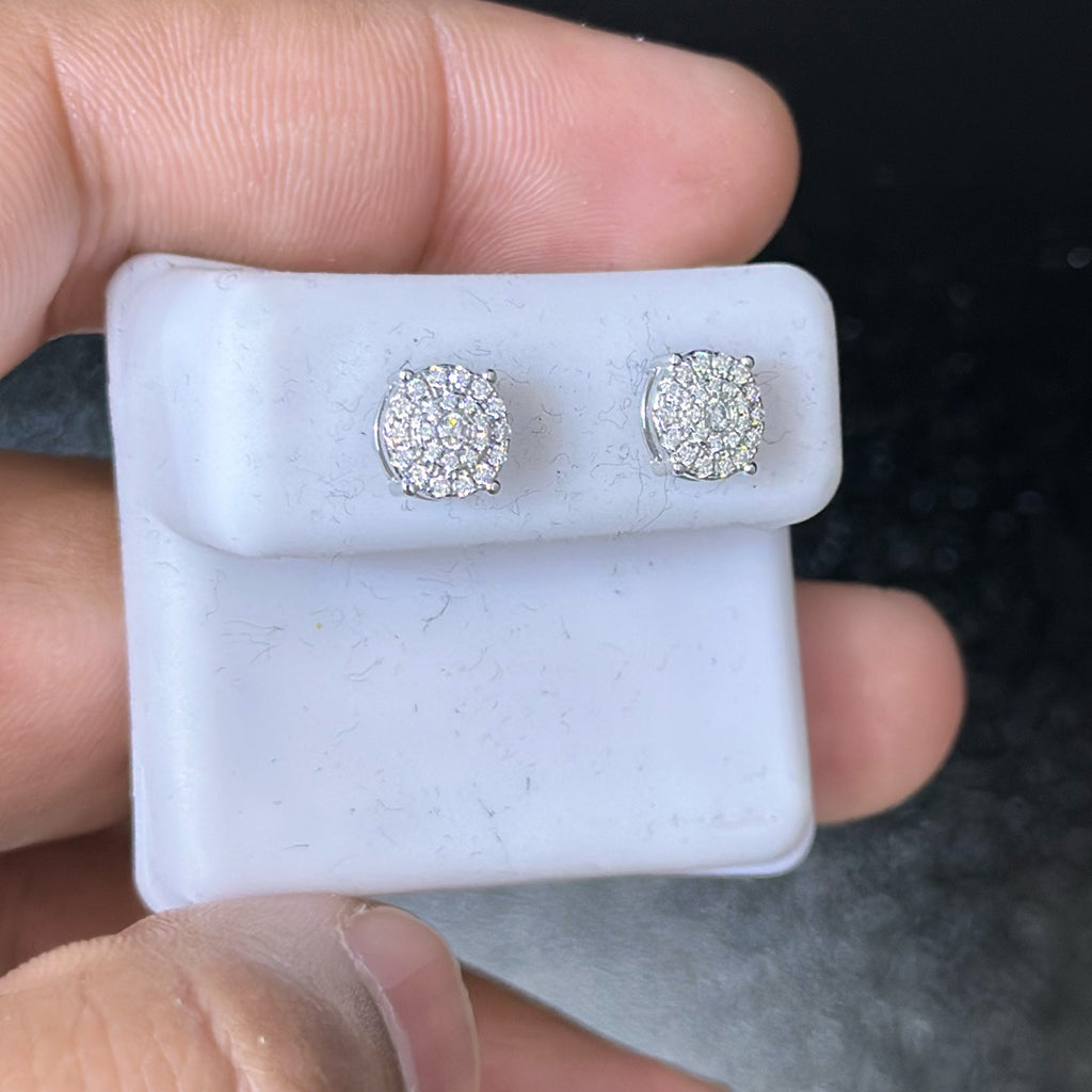 0.50 CTW Moissanite Layered Stud Earrings 925 Sterling Silver