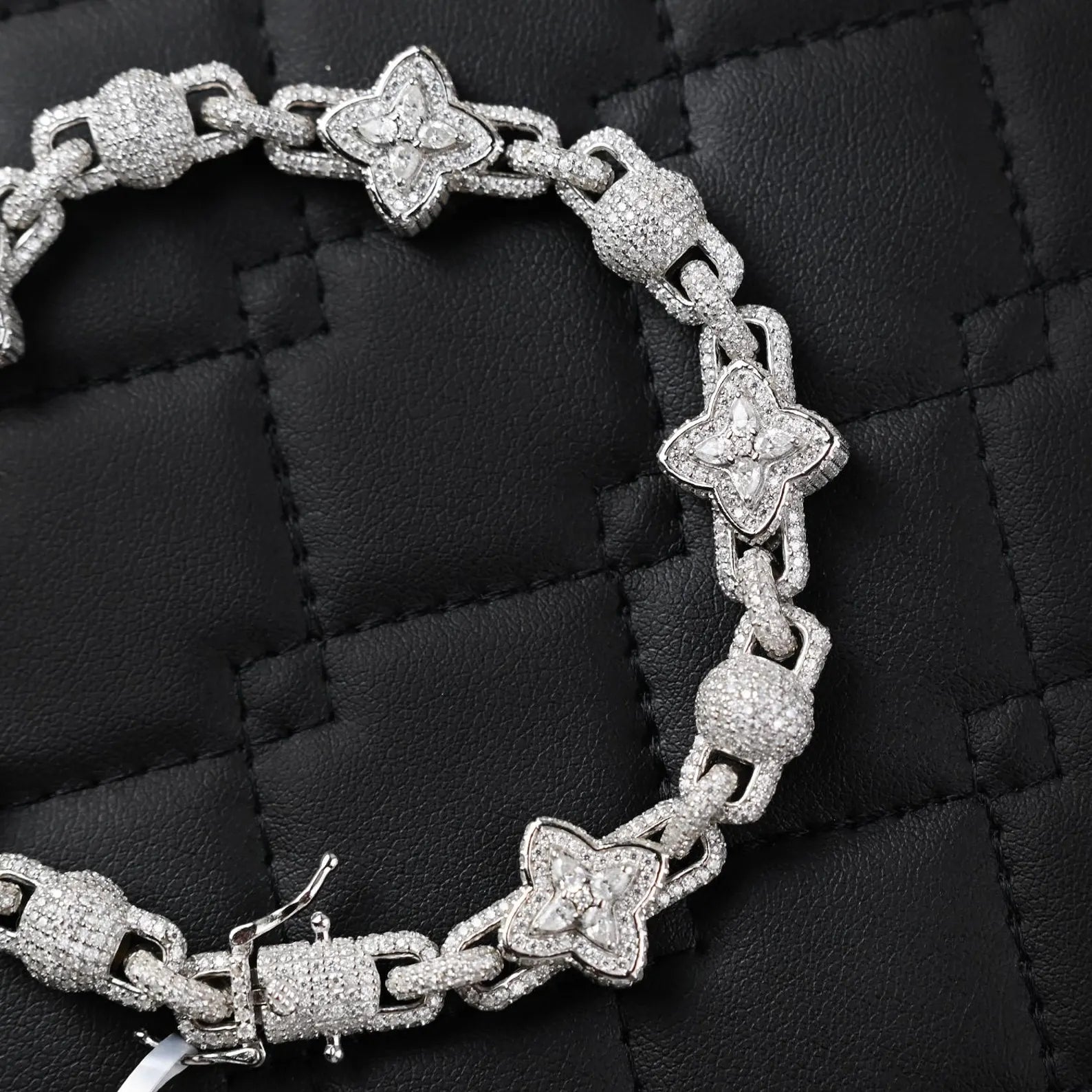 Clover Iced Out Bracelet [13.95CTW] Moissanites in 925 Sterling Silver