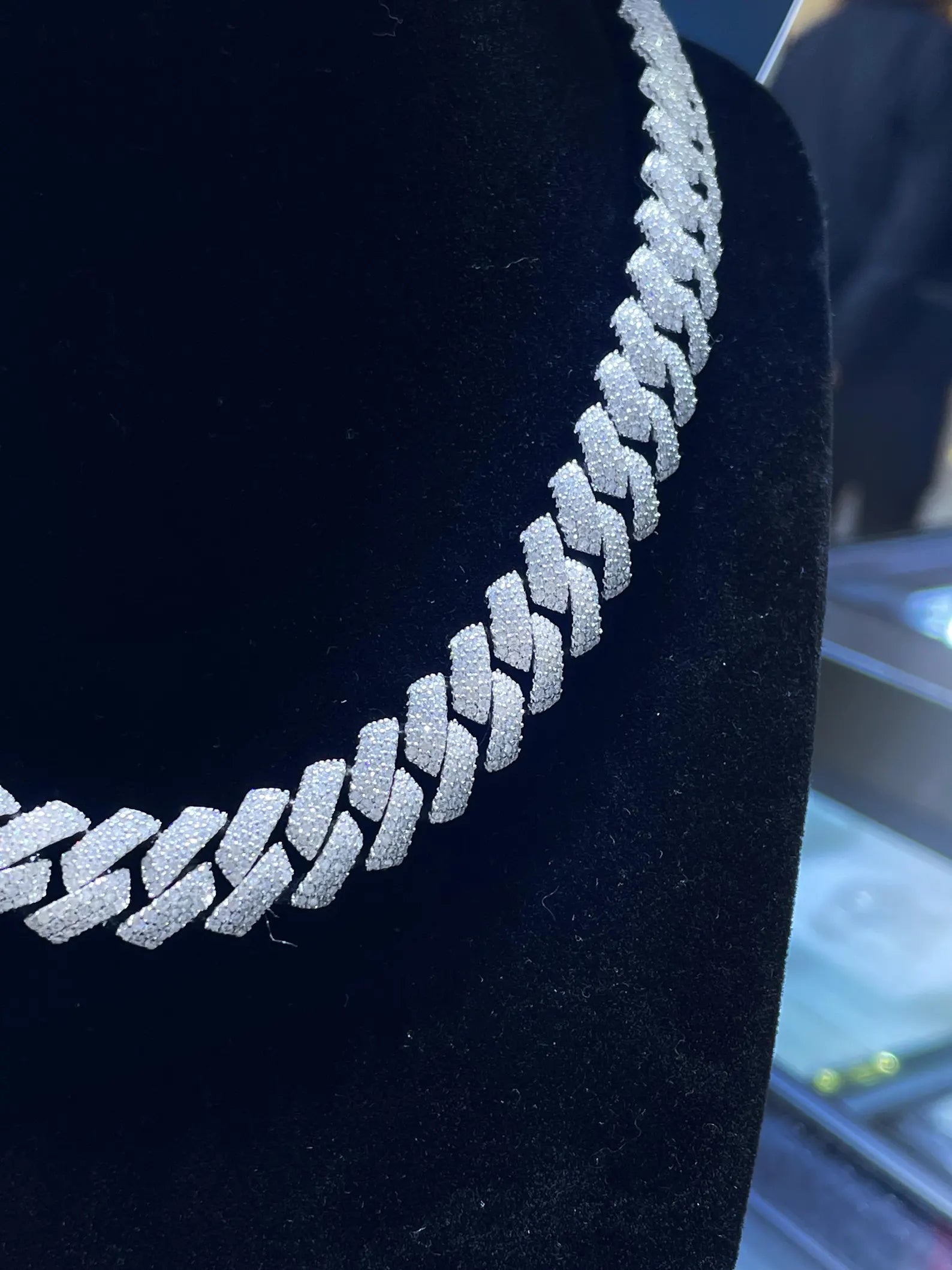 Iced Out Cuban Link Moissanite Chain [22.37CTW] in 925 Sterling Silver