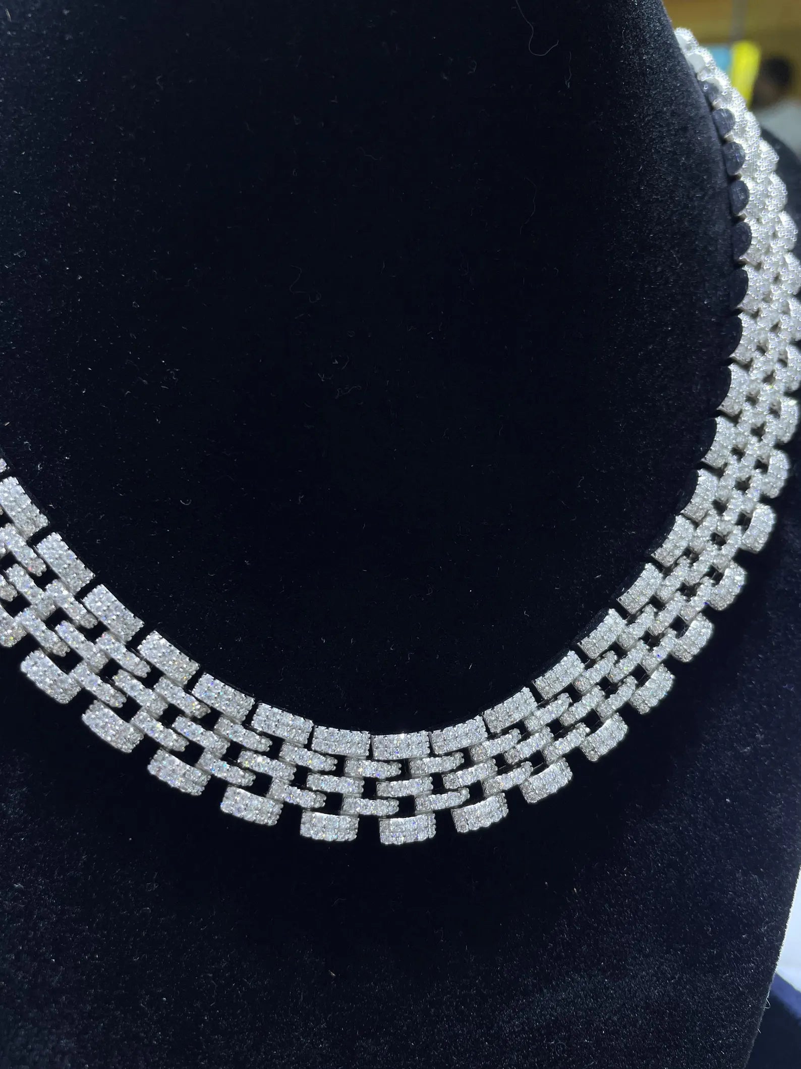 Iced Out Cuban Link Moissanite Necklace [25.52CTW] in 925 Sterling Silver