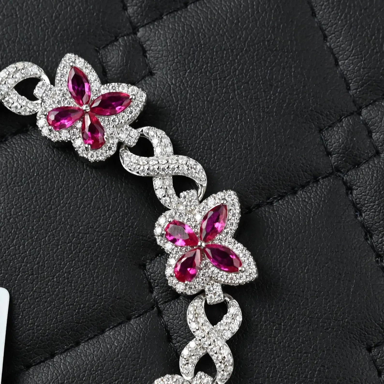 Butterfly Infinity Link Bracelet [4.10CTW] Moissanites in 925 Sterling Silver