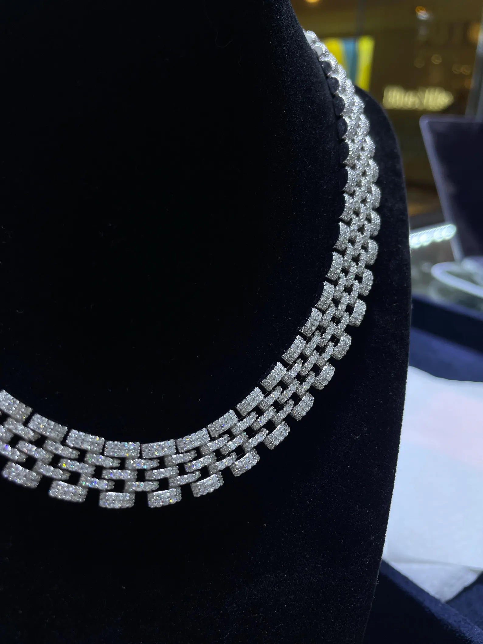 Iced Out Cuban Link Moissanite Necklace [25.52CTW] in 925 Sterling Silver