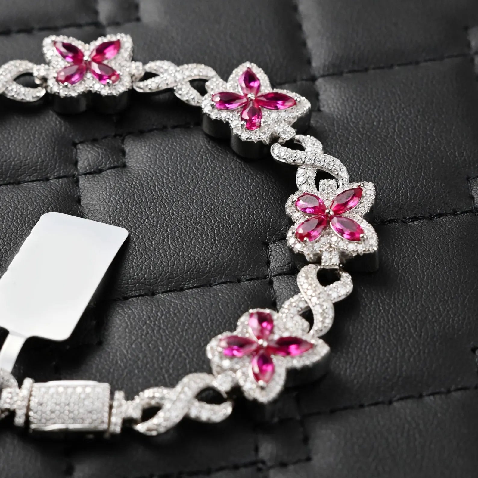 Butterfly Infinity Link Bracelet [4.10CTW] Moissanites in 925 Sterling Silver