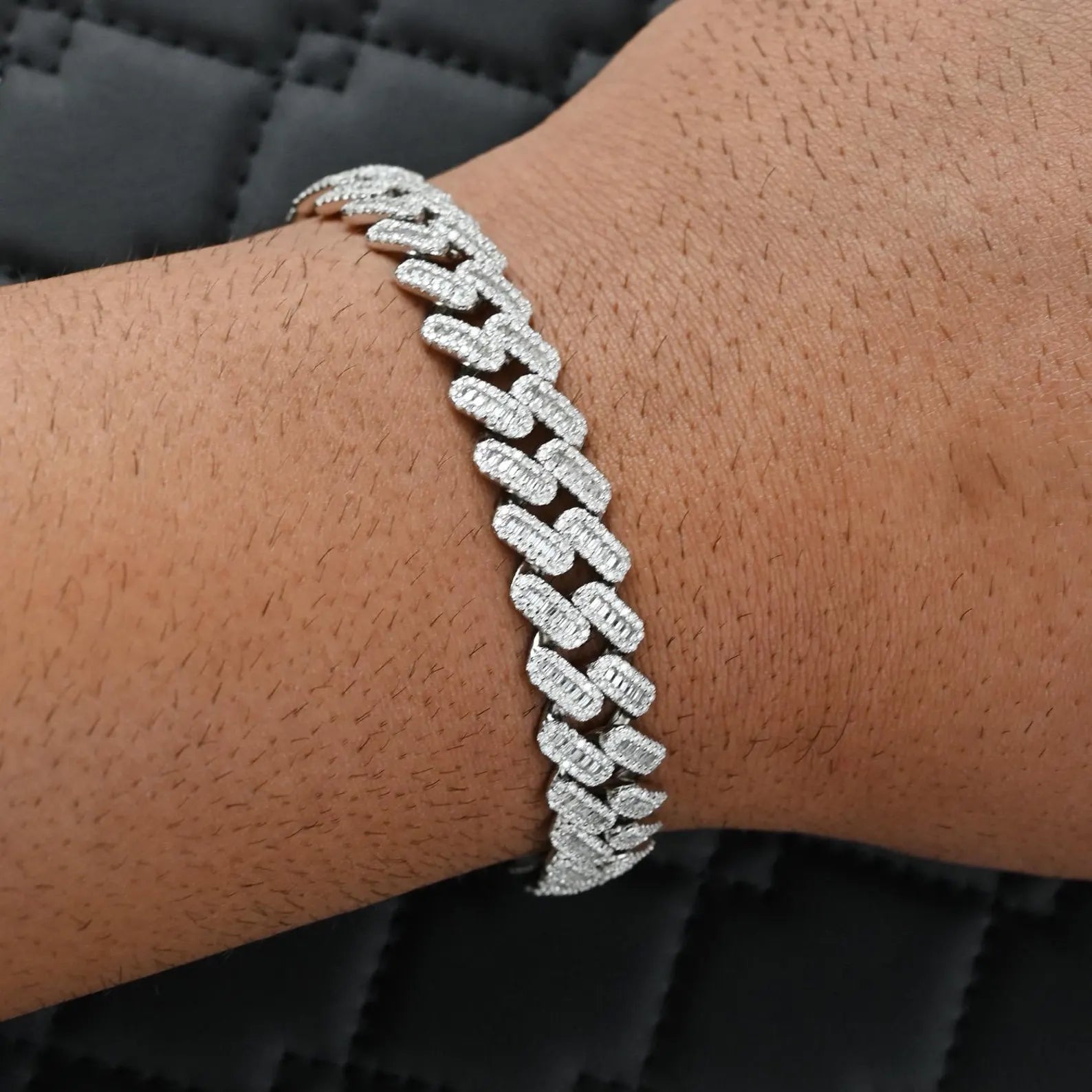 Iced Out Miami Cuban Bracelet [10 CTW] Moissanites in 925 Sterling Silver