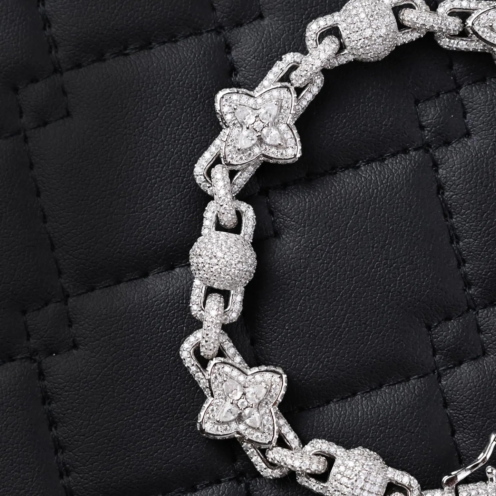 Clover Iced Out Bracelet [13.95CTW] Moissanites in 925 Sterling Silver