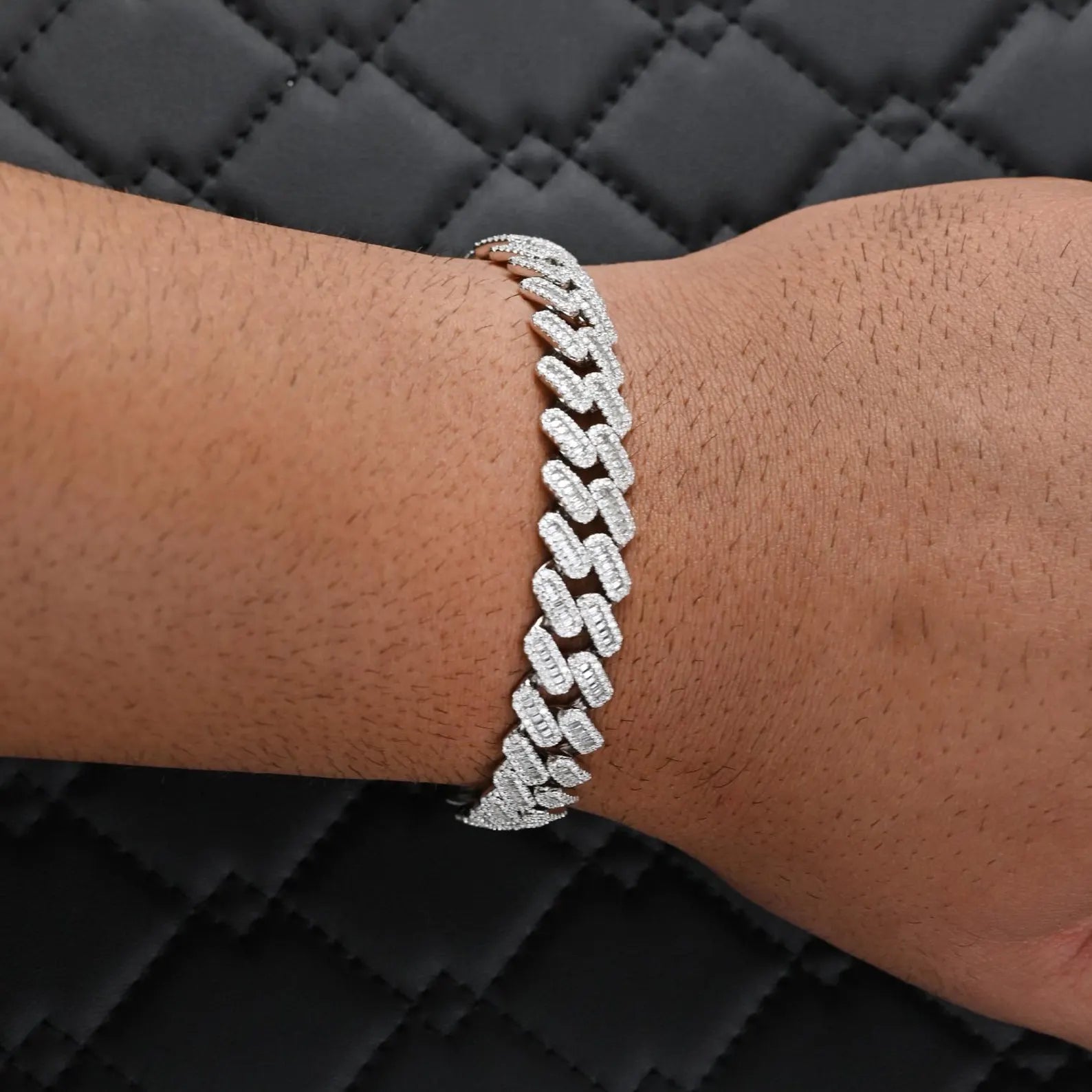 Iced Out Miami Cuban Bracelet [10 CTW] Moissanites in 925 Sterling Silver
