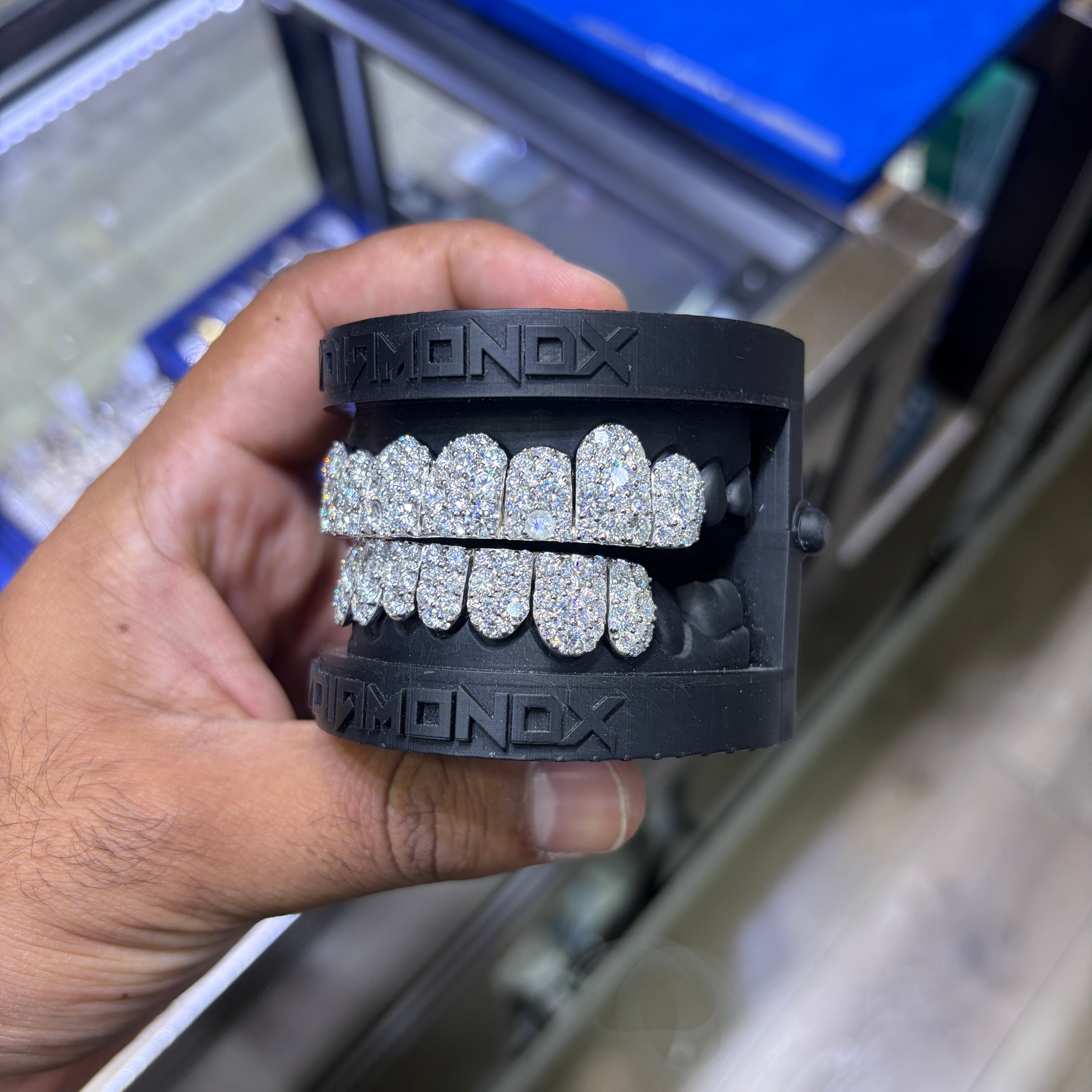Custom Iced Out Moissanite Jumbo Galaxy Setting Grillz