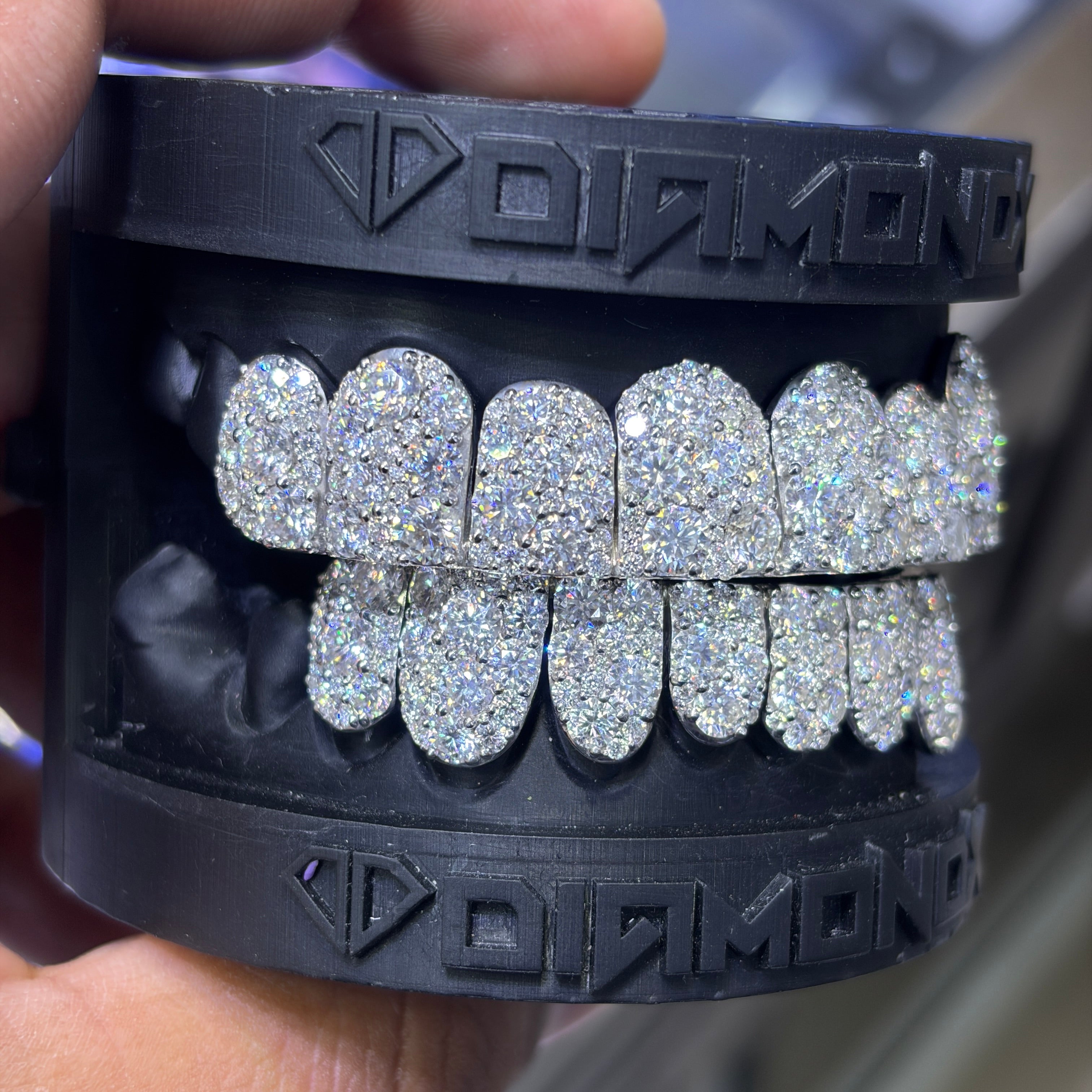 Custom Iced Out Moissanite Jumbo Galaxy Setting Grillz