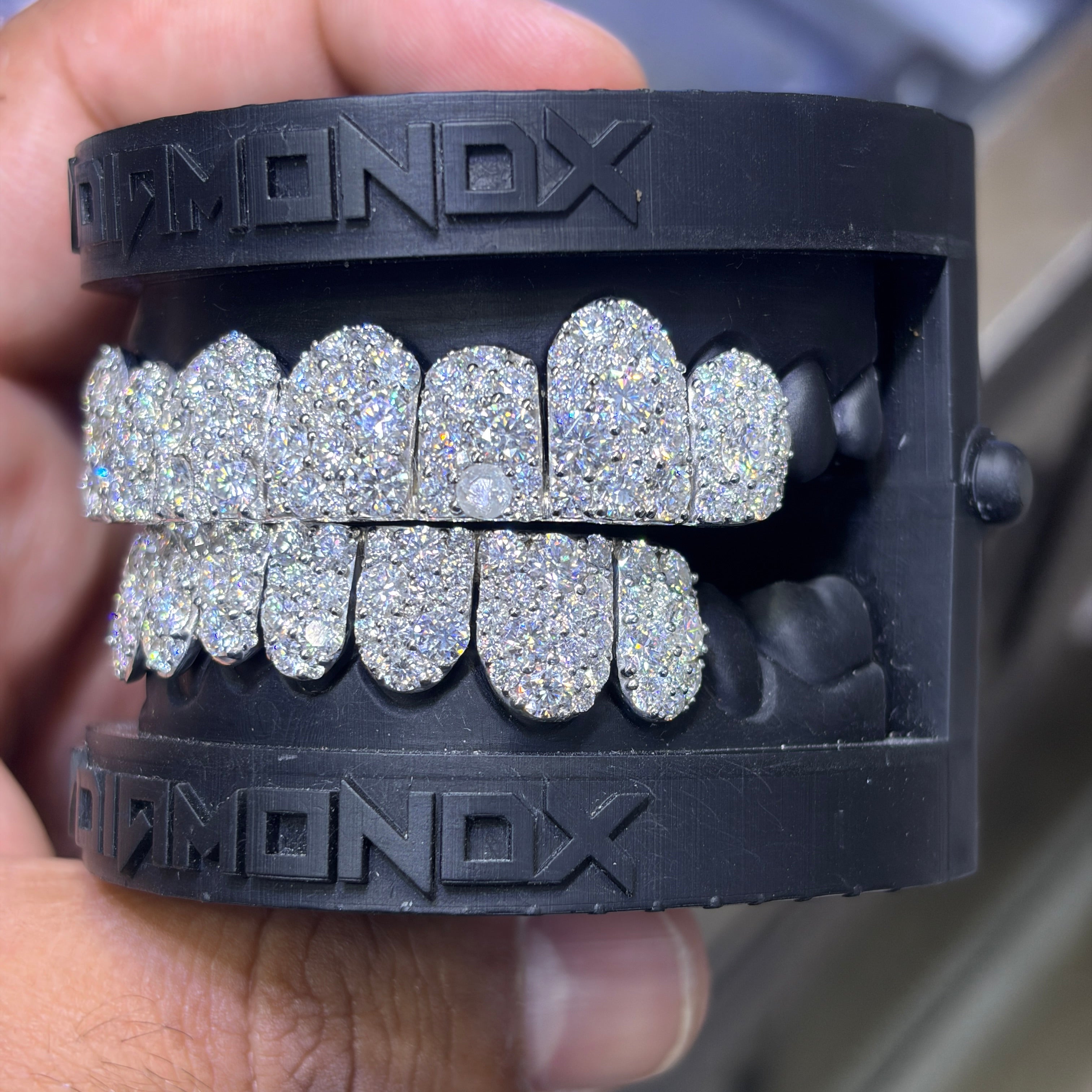 Custom Iced Out Moissanite Jumbo Galaxy Setting Grillz