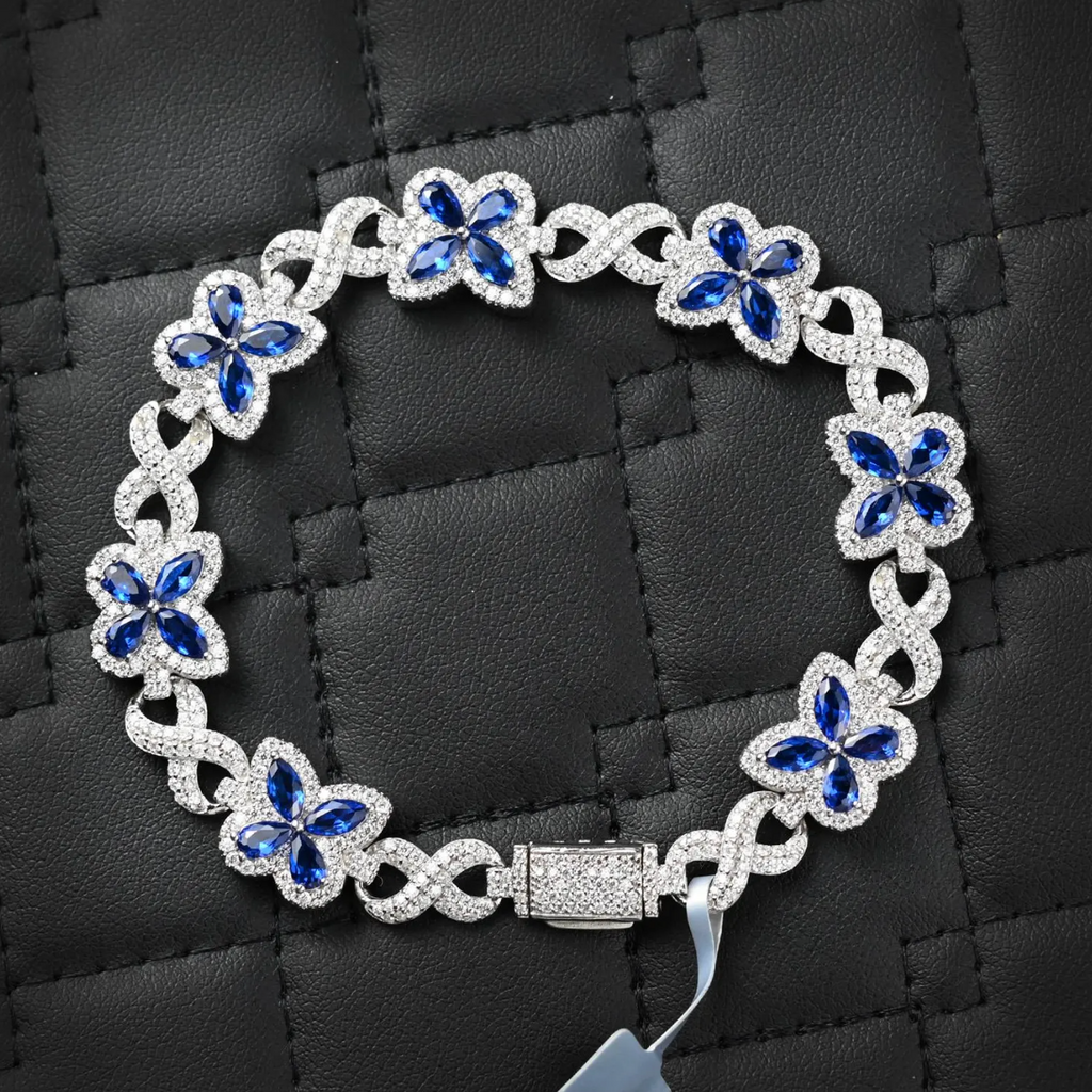 Butterfly Infinity Link Bracelet [4.10CTW] Moissanites in 925 Sterling Silver