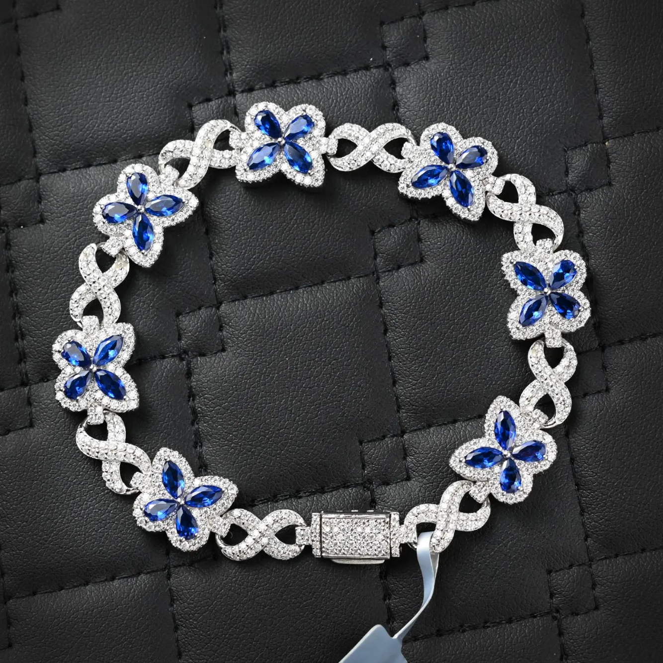Butterfly Infinity Link Bracelet [4.10CTW] Moissanites in 925 Sterling Silver