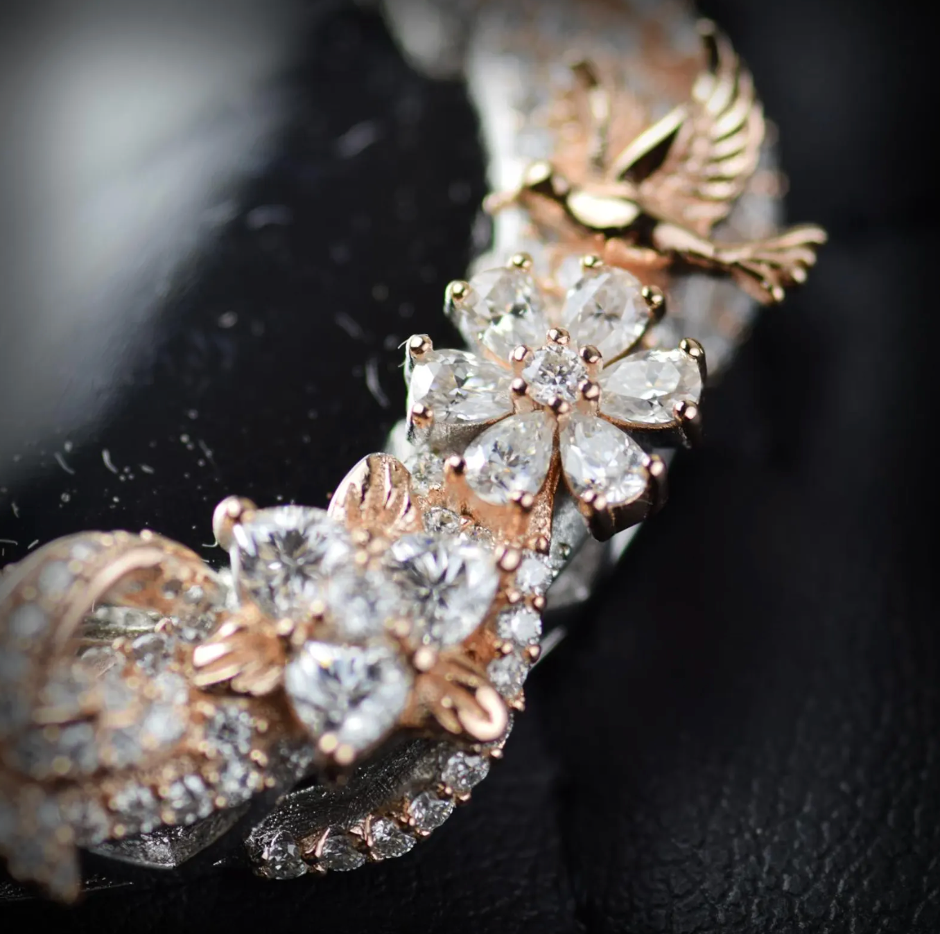 Rose Gold Memory Charm Picture Pendant VVS1 Moissanite [3.84 CTW] 925 Sterling Silver