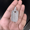Dog Tag Pendant VVS1 Moissanite [9.06CTW] 925 Sterling Silver