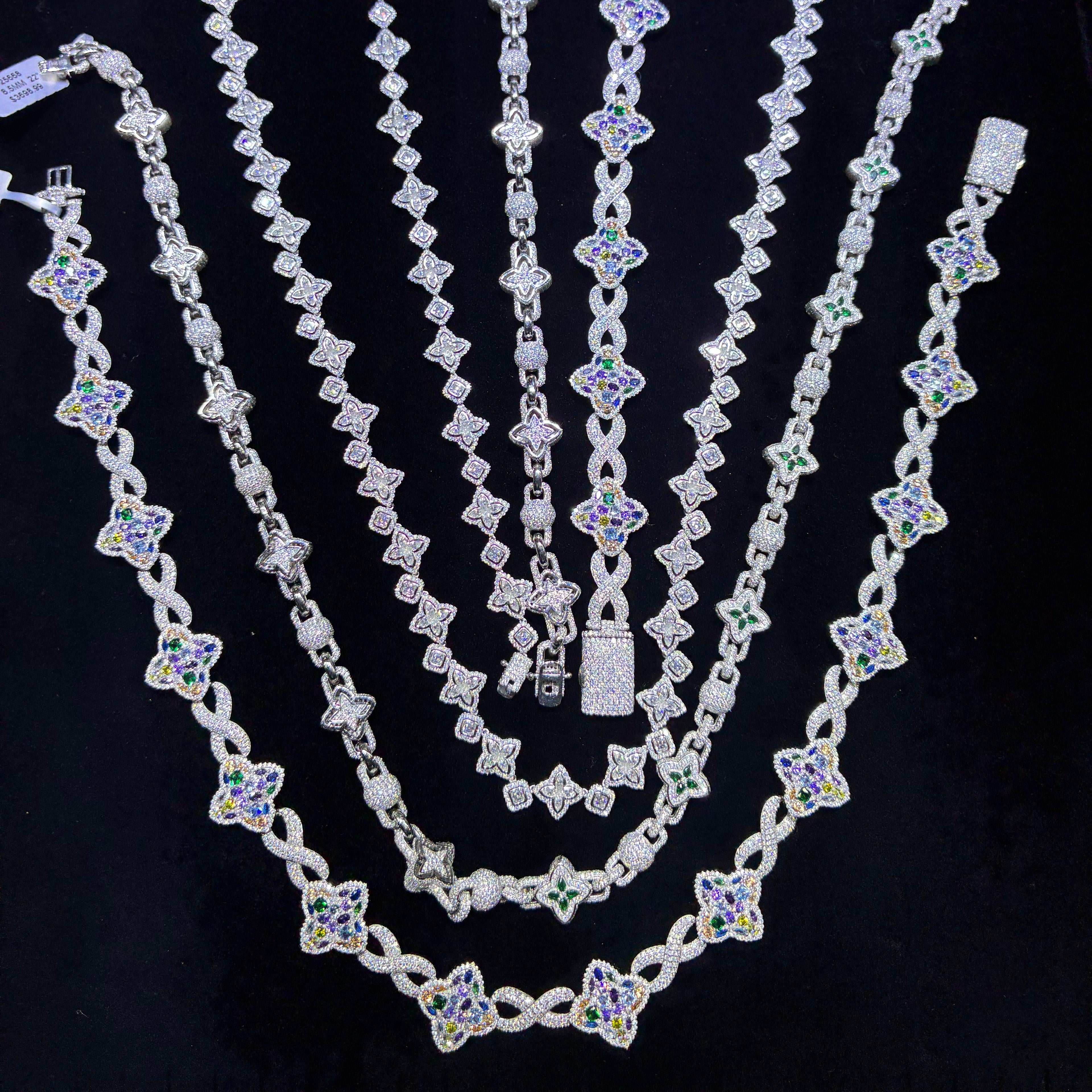 Moissanite Necklace/Bracelet Bundle [VVS Moissanite / 925 Sterling Silver]