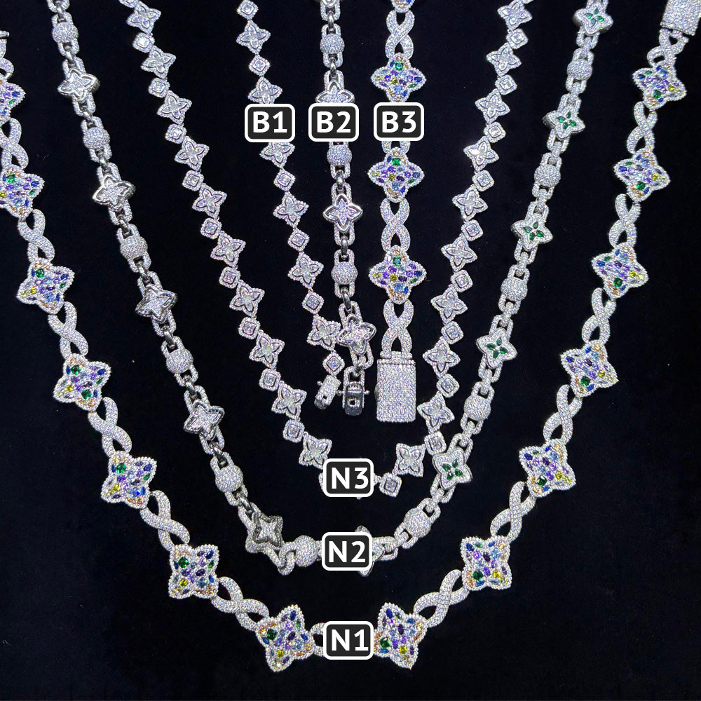 Moissanite Necklace/Bracelet Bundle [VVS Moissanite / 925 Sterling Silver]