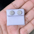 1.00 CTW Moissanite Round Shaped Stud Earrings 925 Sterling Silver