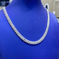 10mm Moissanite Cuban Link Chain [23CTW] in 925 Sterling Silver