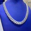 16mm Moissanite Cuban Link Chain [25.7CTW] in 925 Sterling Silver
