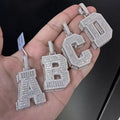 3D Letter Pendant VVS1 Moissanite [8.00 CTW] 925 Sterling Silver