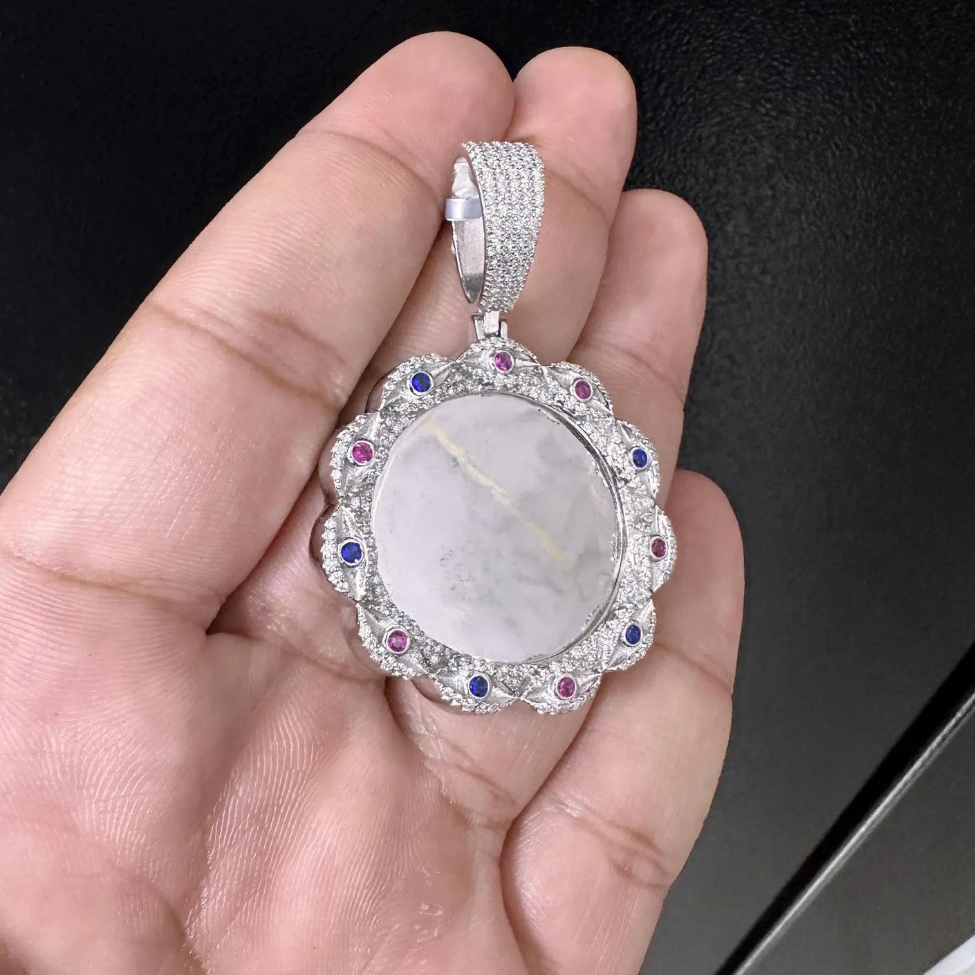 Memory Charm Pendant VVS1 Moissanite [1.20 CTW] 925 Sterling Silver