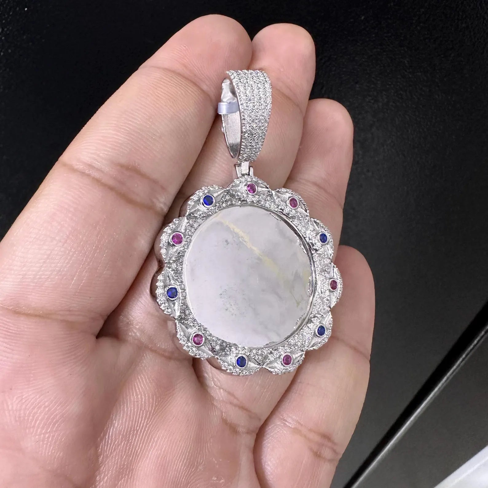 Memory Charm Pendant VVS1 Moissanite [1.20 CTW] 925 Sterling Silver