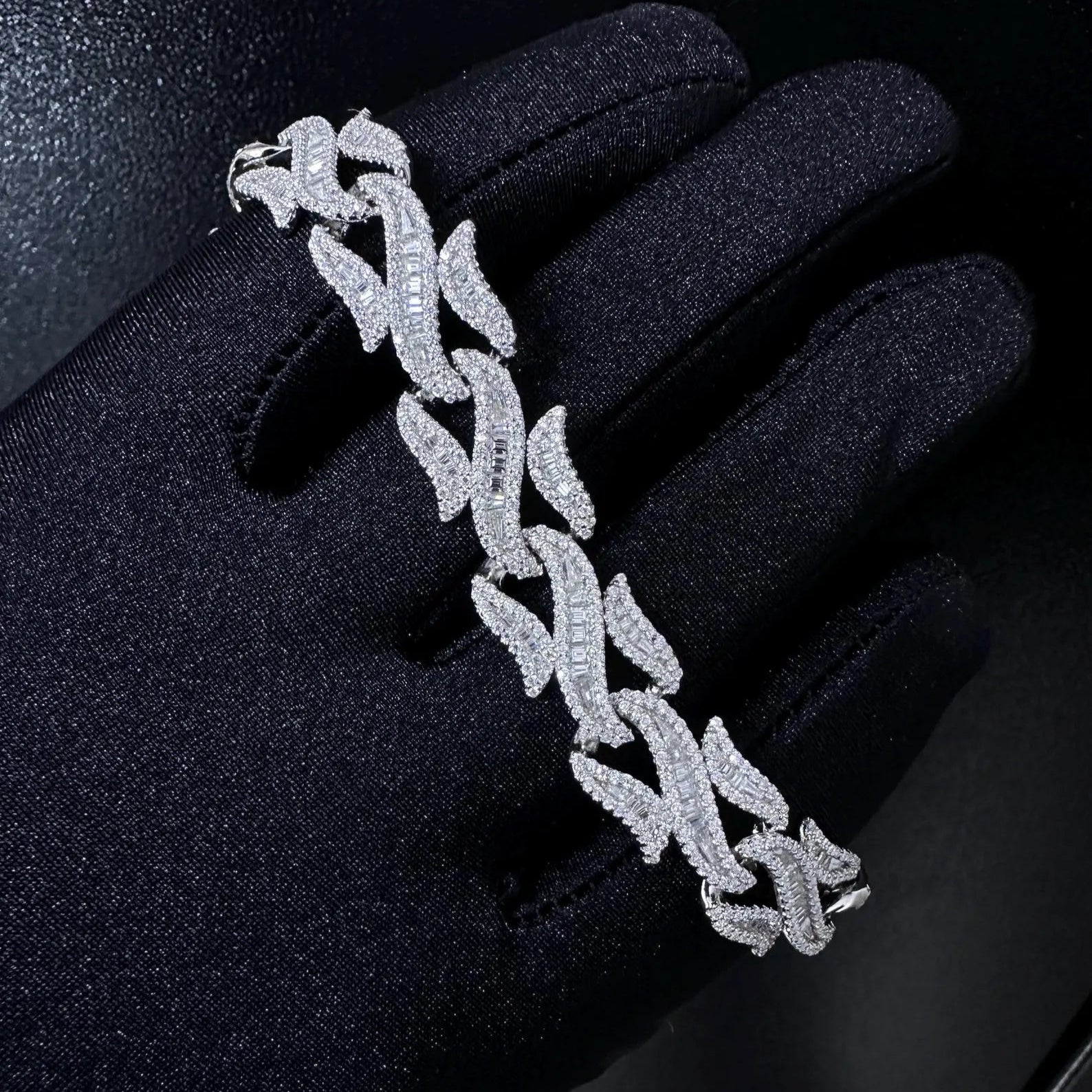 Custom Iced Out Bracelet [10.86 CTW] Moissanites in 925 Sterling Silver