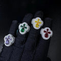 Men Moissanite Ring Colored Sapphire [4.77 CTW] in 925 Sterling Silver