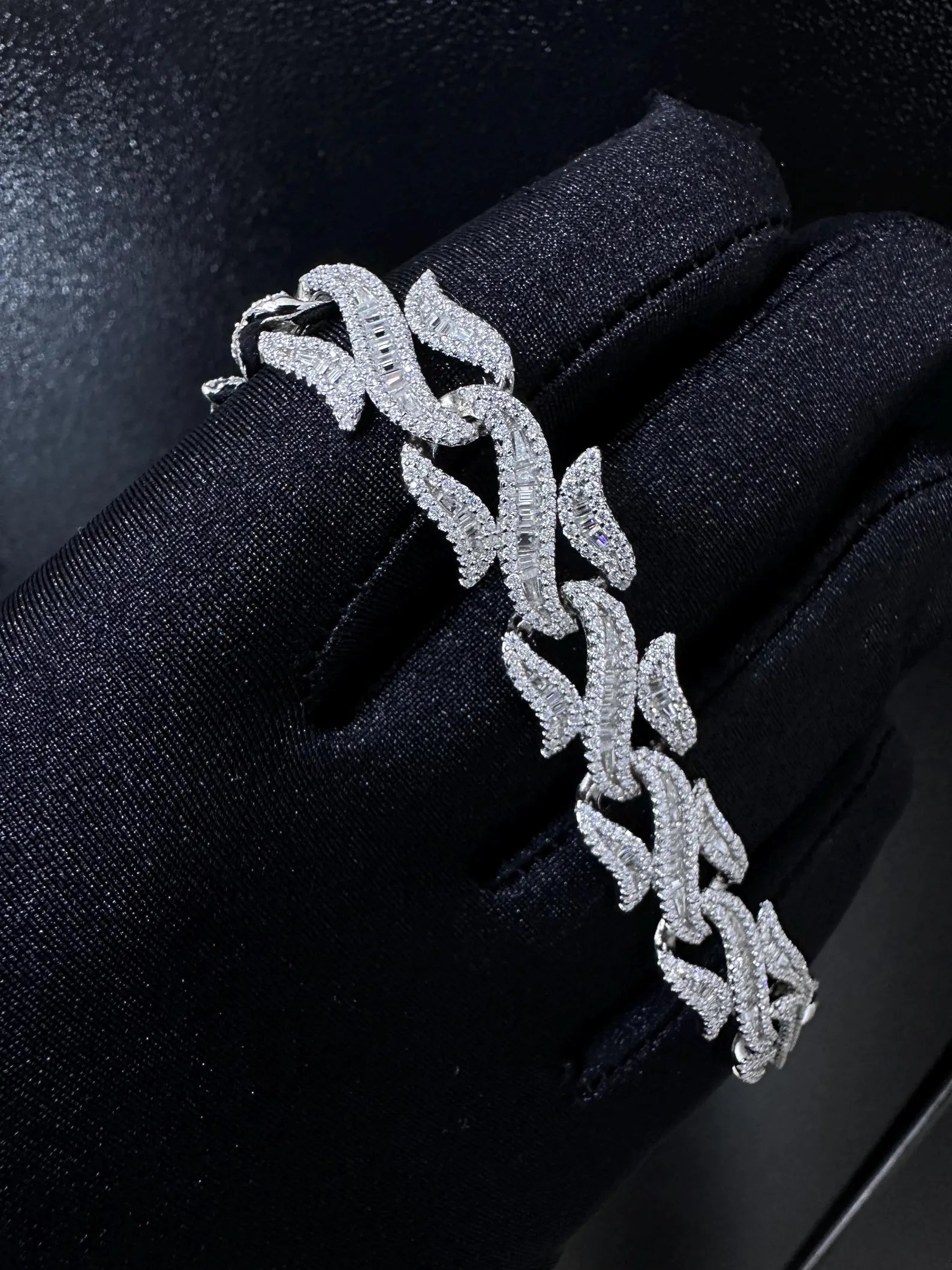 Custom Iced Out Bracelet [10.86 CTW] Moissanites in 925 Sterling Silver