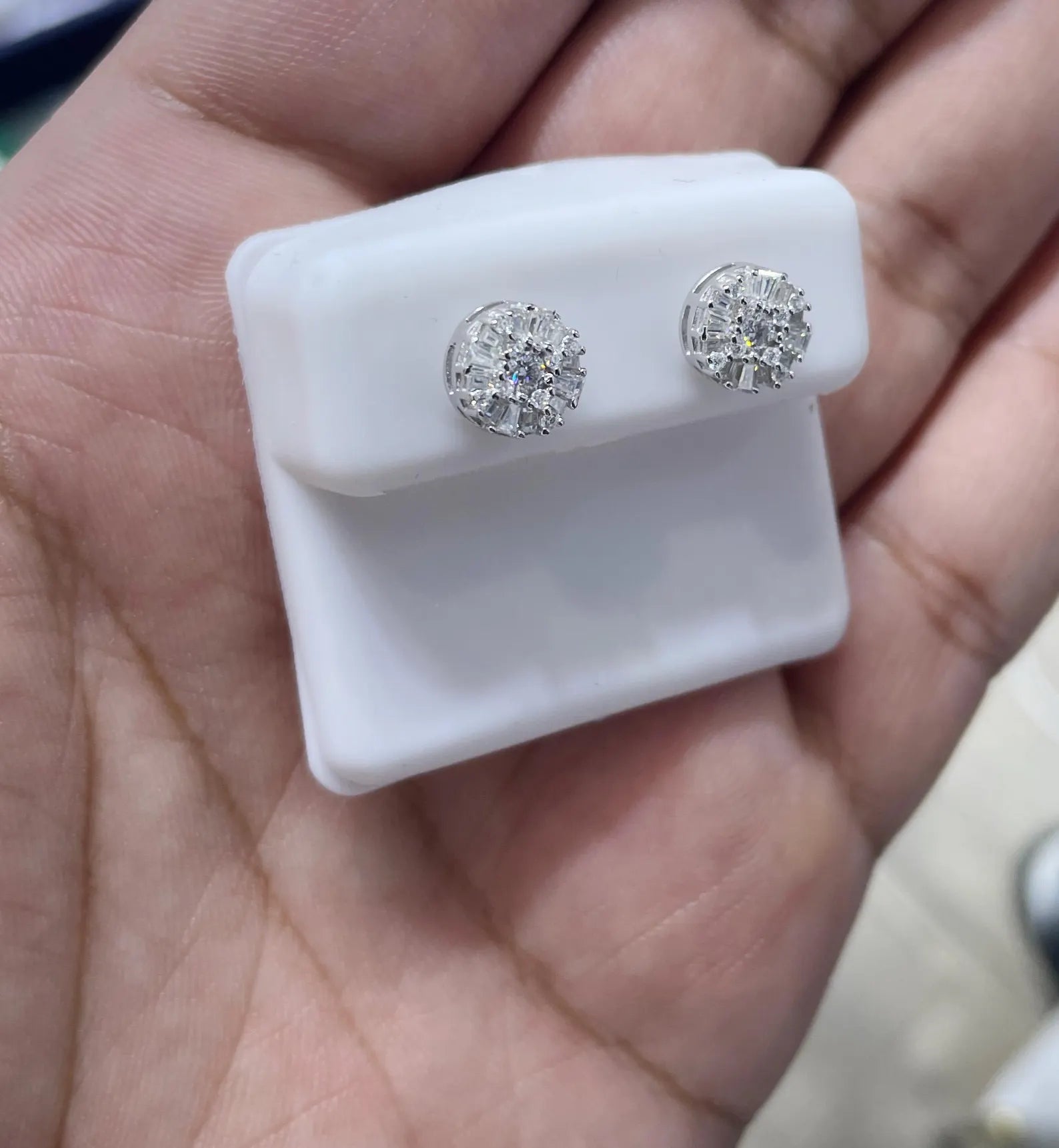 0.78 CTW Moissanite Classic Stud Earrings 925 Sterling Silver
