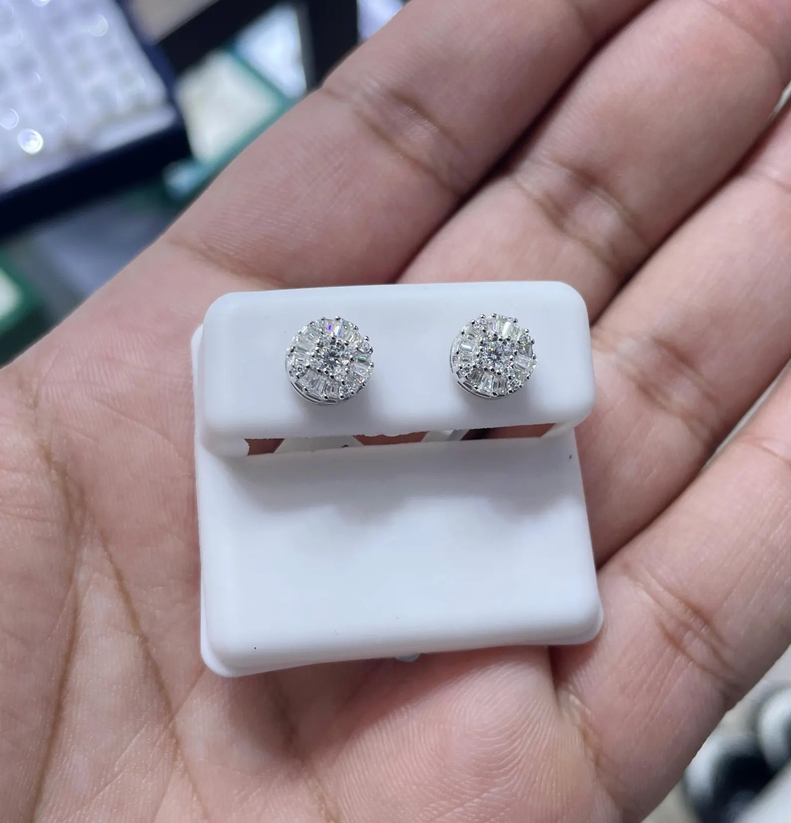 0.78 CTW Moissanite Classic Stud Earrings 925 Sterling Silver