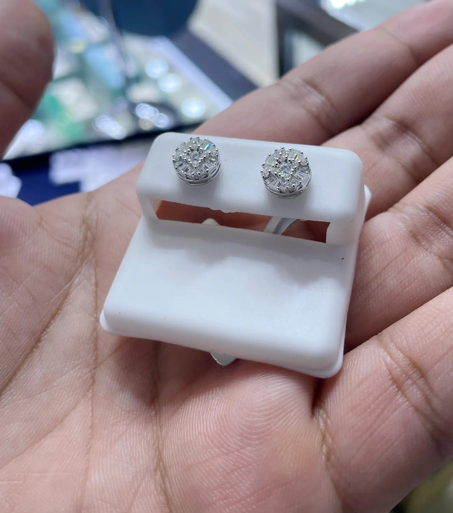 0.78 CTW Moissanite Classic Stud Earrings 925 Sterling Silver