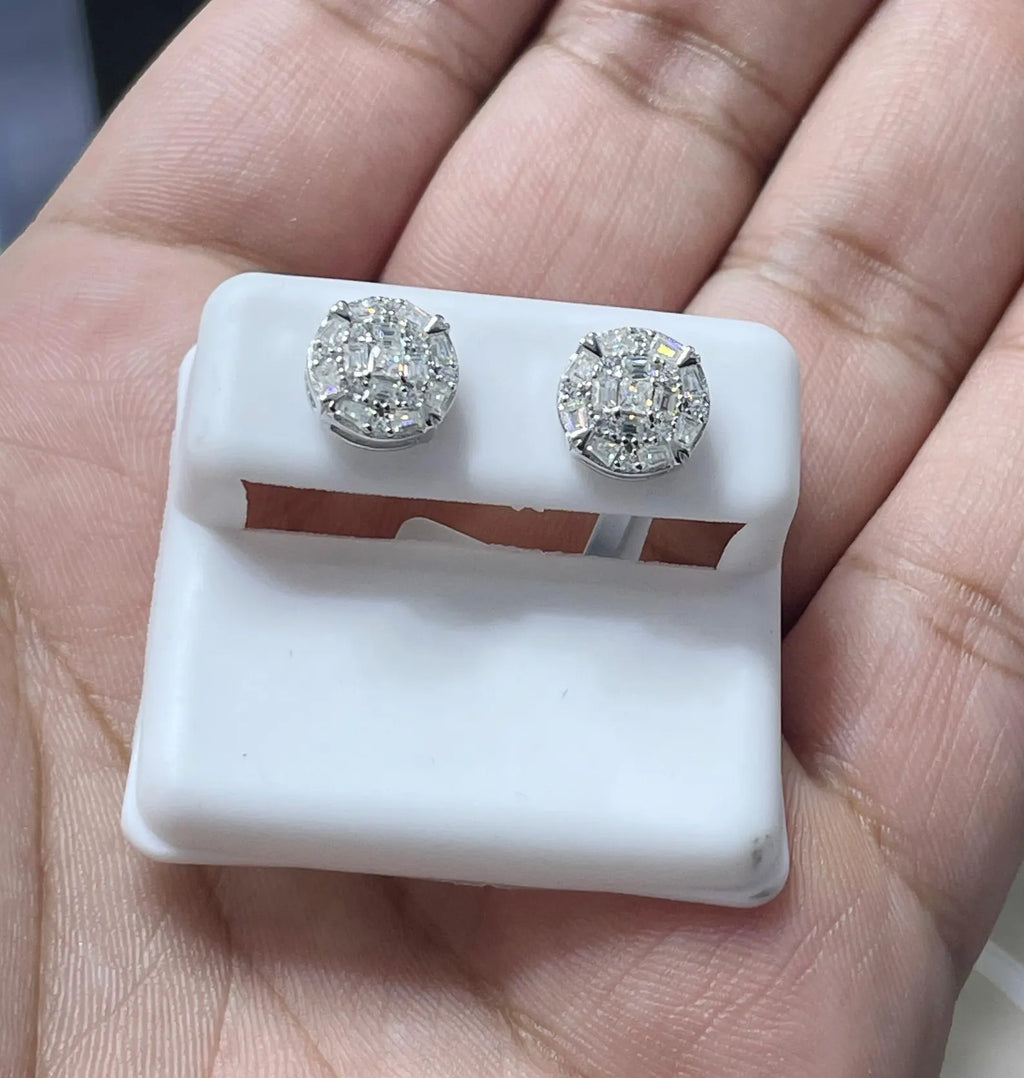 1.15 CTW Moissanite Classic Stud Earrings 925 Sterling Silver