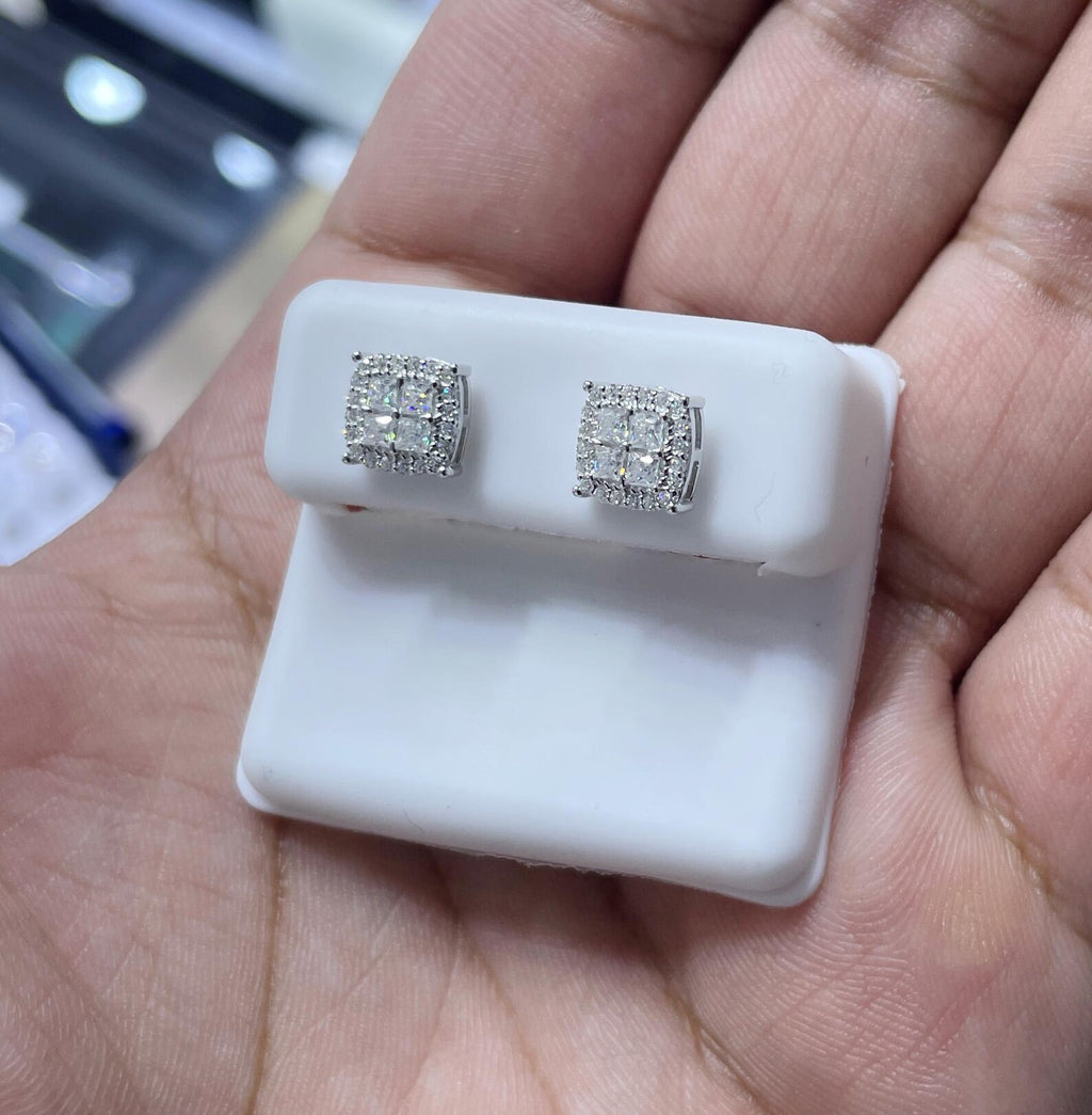 0.66 CTW Moissanite Stud Earrings 925 Sterling Silver