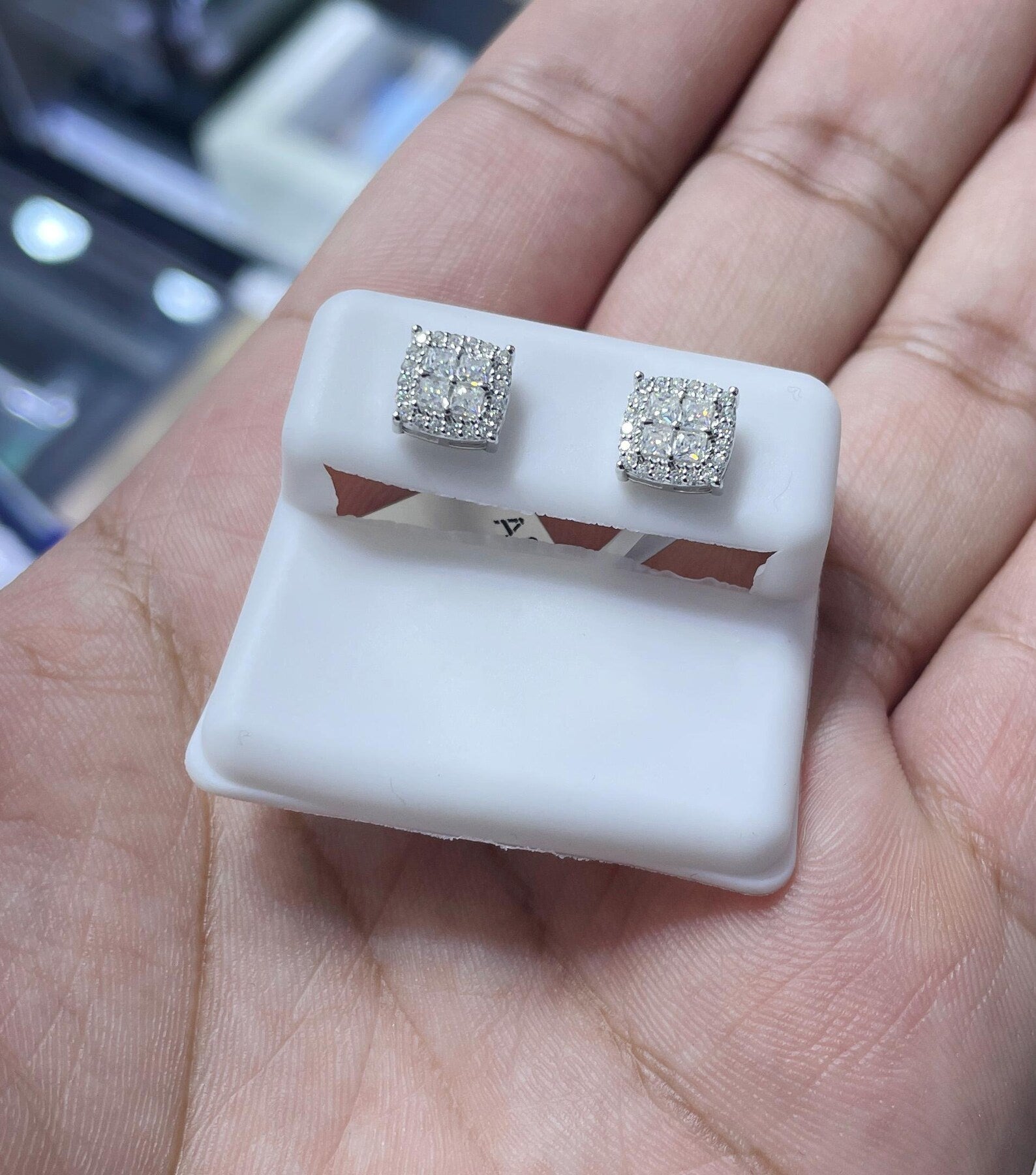 0.66 CTW Moissanite Stud Earrings 925 Sterling Silver