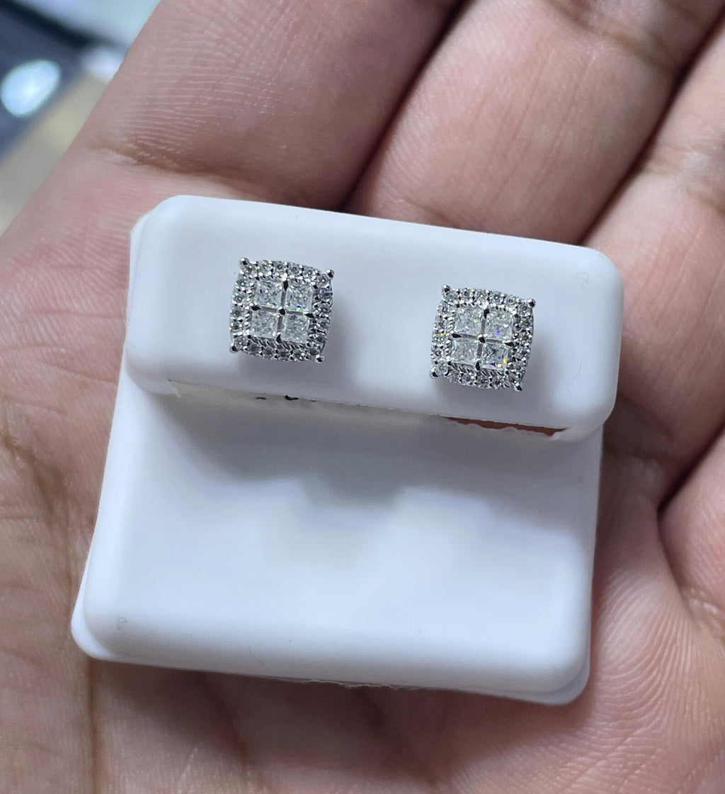 0.66 CTW Moissanite Stud Earrings 925 Sterling Silver